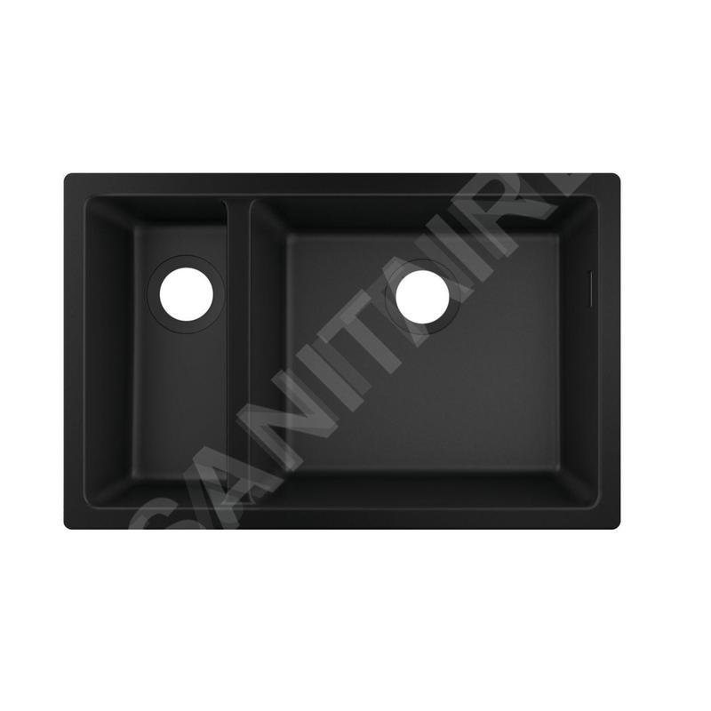 Hansgrohe Éviers - Evier encastré granit S510-U635, graphite noir 43433170 Hansgrohe Éviers - Evier encastré granit S510-U635, graphite noir 43433170