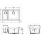 Hansgrohe Éviers - Evier encastré granit S510-U635, graphite noir 43433170 Hansgrohe Éviers - Evier encastré granit S510-U635, graphite noir 43433170