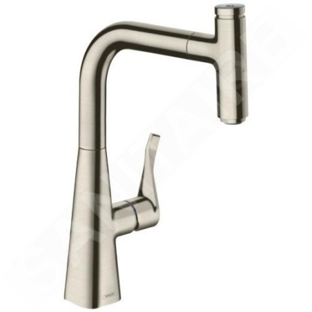 Hansgrohe M71 - Mitigeur d'évier M7115-H240 avec douchette extractible, sBox, finition inox 73802800