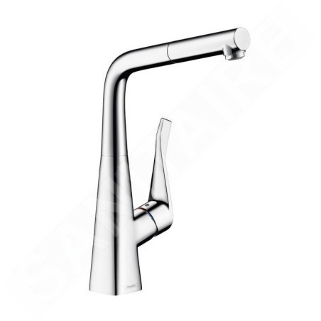 Hansgrohe M71 - Mitigeur d'évier M7114-H320 avec douchette extractible, sBox, chrome 73812000