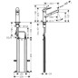 Hansgrohe Focus M42 - Mitigeur d'évier M4214-H150 avec douchette extractible, sBox, chrome 71829000