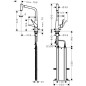 Hansgrohe M71 - Mitigeur d'évier M7116-H320 avec douchette extractible, sBox, chrome 73801000