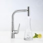 Hansgrohe Talis Select M51 - Mitigeur d'évier M5115-H300 avec douchette extractible, sBox, chrome 73853000