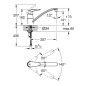 Grohe Eurodisc - Mitigeur d’évier à levier, chrome 33770001