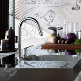 Axor Citterio M - Mitigeur d’évier à deux trous, aspect inox 34822800