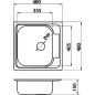 Novaservis Éviers - Évier 480 x 480 mm, structure tissée DR48/48TS Novaservis Éviers - Évier 480 x 480 mm, structure tissée DR48/48TS