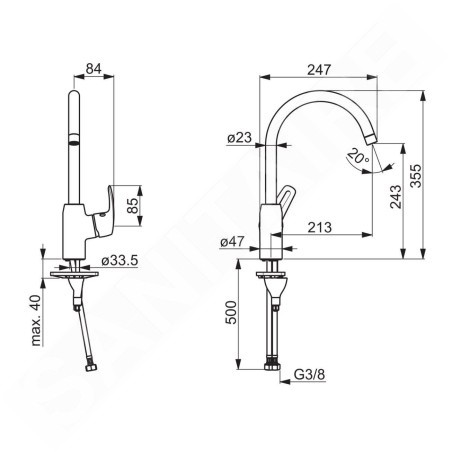 Hansa Pinto - Mitigeur d’évier, chrome 45132283