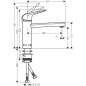 Hansgrohe Focus M42 - Mitigeur d'évier M4221-H120 CoolStart Eco, chrome 71805000