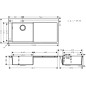 Hansgrohe Éviers - Évier à encastrer S718-F450, inox 43332800 Hansgrohe Éviers - Évier à encastrer S718-F450, inox 43332800