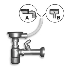 Novaservis Siphons - siphon d’évier, 89 mm, plastique NSP89
