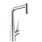 Hansgrohe M71 - Mitigeur d'évier Metris avec douchette extractible, EcoSmart, chrome 14780000