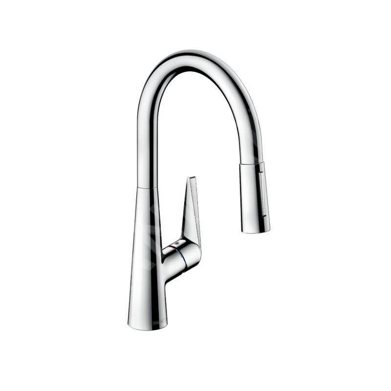 Hansgrohe Talis M51 - Mitigeur d'évier Talis avec douchette extractible, sBox, EcoSmart, chrome 73876000