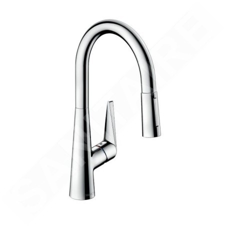 Hansgrohe Talis M51 - Mitigeur d'évier Talis avec douchette extractible, sBox, EcoSmart, chrome 73876000