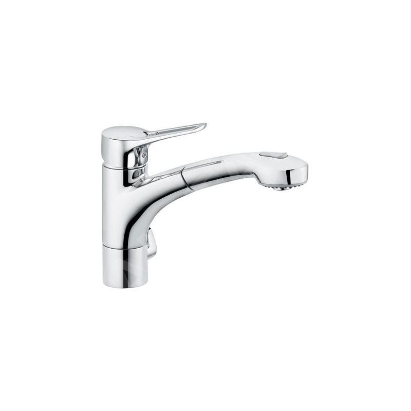 Kludi Mx - Mitigeur d’évier avec douchette extractible, avec raccordement pour lave-linge, chrome 399450562