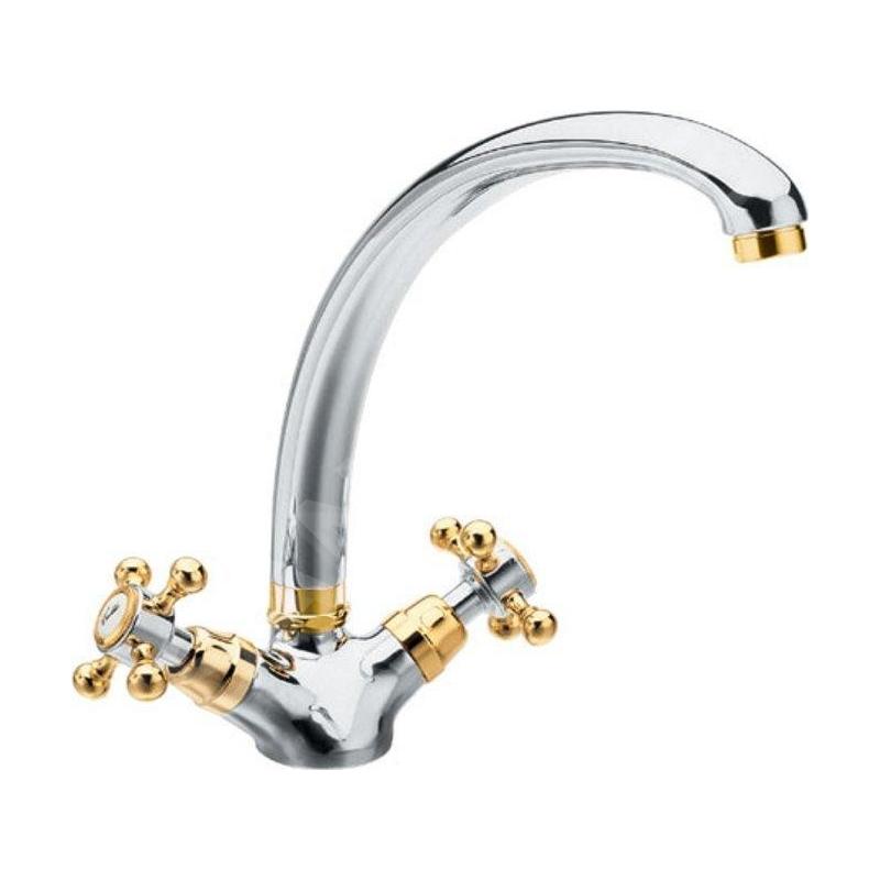 Sapho Antea - Mitigeur d'évier chrome/or 3112 Sapho Antea - Mitigeur d'évier chrome/or 3112