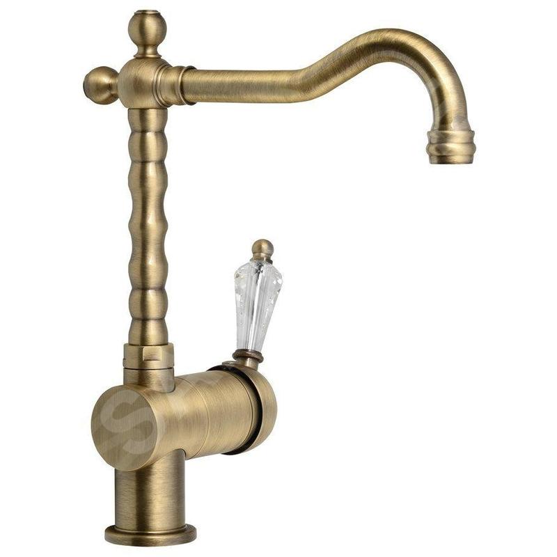 Sapho Kirké - Mitigeur d'évier, manette cristal, bronze KI14KB