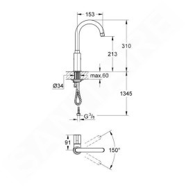 Grohe Red - Soupape de support Mono, chrome 30035000