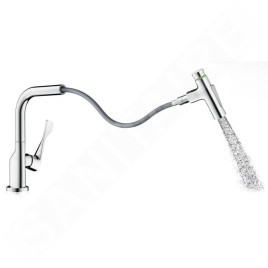 Axor Citterio - Mitigeur d'évier avec douchette extractible, sBox, aspect inox 39862800