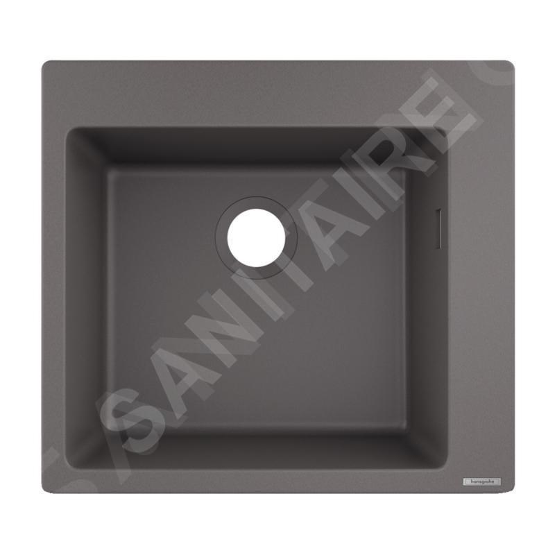 Hansgrohe Éviers - Evier encastré granit S510-F450, pierre grise 43312290 Hansgrohe Éviers - Evier encastré granit S510-F450, pierre grise 43312290