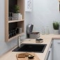 Hansgrohe Éviers - Evier encastré granit S510-F450, graphite noir 43312170 Hansgrohe Éviers - Evier encastré granit S510-F450, graphite noir 43312170