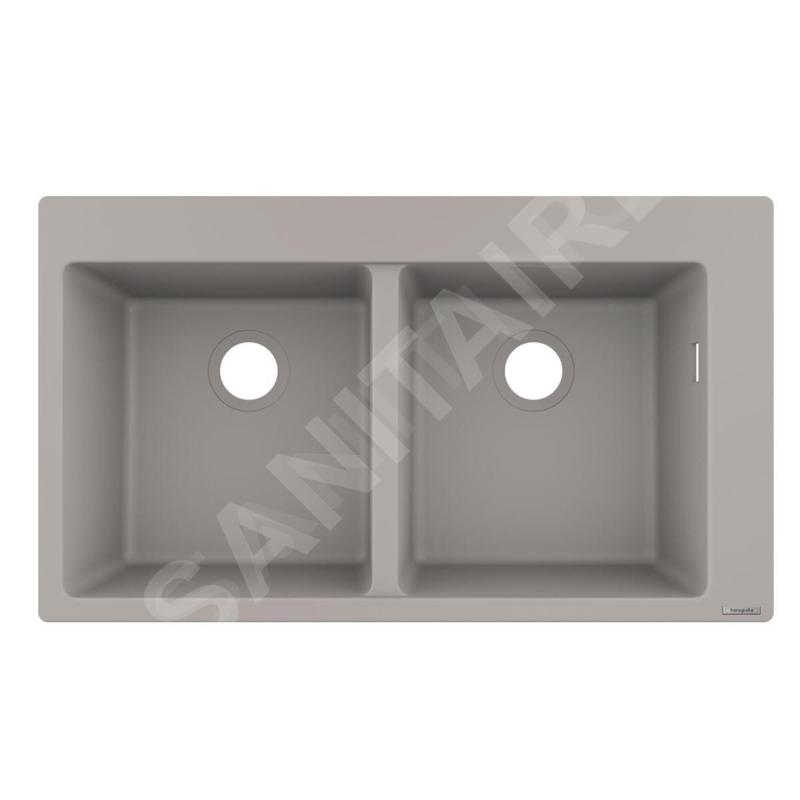 Hansgrohe Éviers - Evier encastré granit S510-F770, béton gris 43316380 Hansgrohe Éviers - Evier encastré granit S510-F770, béton gris 43316380