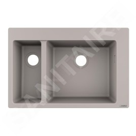 Hansgrohe Éviers - Evier encastré granit S510-F635, béton gris 43315380