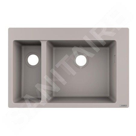 Hansgrohe Éviers - Evier encastré granit S510-F635, béton gris 43315380