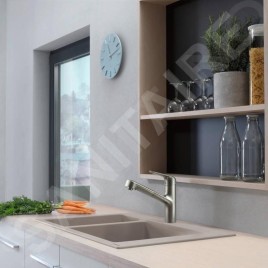 Hansgrohe Éviers - Evier encastré granit S510-F635, béton gris 43315380