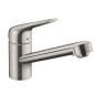 Hansgrohe Focus M42 - Mitigeur d'évier M421-H100, aspect inox 71808800