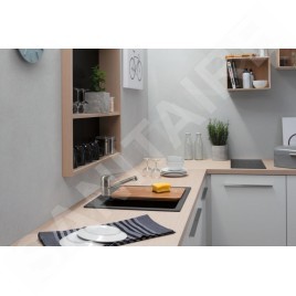 Hansgrohe Focus M42 - Mitigeur d'évier M421-H100, aspect inox 71808800