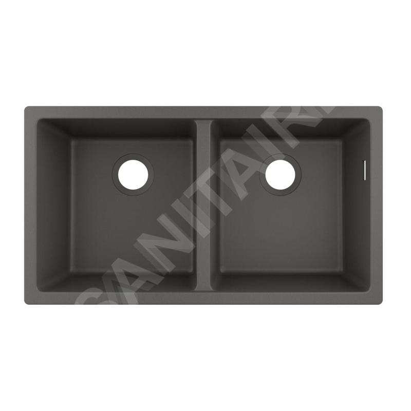 Hansgrohe Éviers - Evier encastré granit S510-U770, pierre grise 43434290 Hansgrohe Éviers - Evier encastré granit S510-U770, pierre grise 43434290