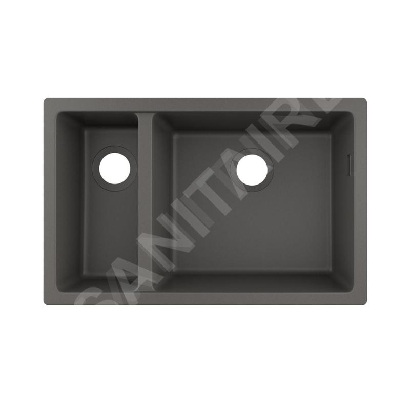 Hansgrohe Éviers - Evier encastré granit S510-U635, pierre grise 43433290 Hansgrohe Éviers - Evier encastré granit S510-U635, pierre grise 43433290
