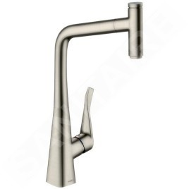 Hansgrohe M71 - Mitigeur d'évier M7115-H320 avec douchette extractible, sBox, finition inox 73803800