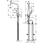 Hansgrohe M71 - Mitigeur d'évier M7115-H320 avec douchette extractible, sBox, finition inox 73803800
