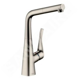 Hansgrohe M71 - Mitigeur d'évier M7114-H320 avec douchette extractible, sBox, finition inox 73812800