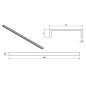I-Drain AIO - Profil d'extension pour caniveau de douche AIO, longueur 85 mm, chocolat IDRO0850AIO.C.V