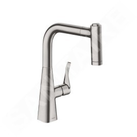 Hansgrohe M71 - Mitigeur d'évier M7116-H220 avec douchette extractible, sBox, finition inox 73800800