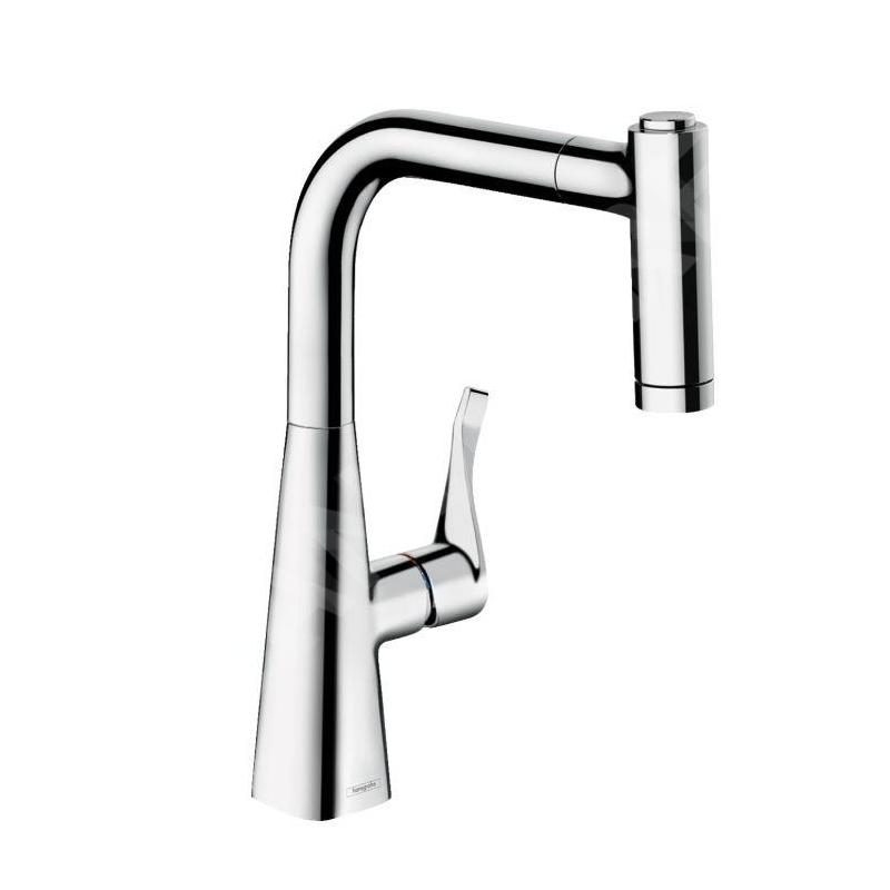 Hansgrohe M71 - Mitigeur d'évier M7116-H220 avec douchette extractible, sBox, chrome 73800000