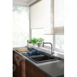 Hansgrohe M71 - Mitigeur d'évier M7116-H220 avec douchette extractible, sBox, chrome 73800000