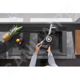 Hansgrohe M71 - Mitigeur d'évier M7116-H220 avec douchette extractible, sBox, chrome 73800000
