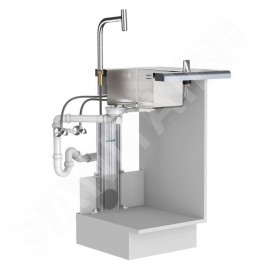 Hansgrohe M71 - Mitigeur d'évier M7120-H200 avec douchette extractible, installation 2 trous, sBOX, chrome noir brossé 73818340