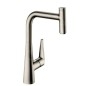 Hansgrohe Talis Select M51 - Mitigeur d'évier M5115-H300 avec douchette extractible, sBox, finition inox 73853800