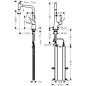 Hansgrohe Talis Select M51 - Mitigeur d'évier M5115-H300 avec douchette extractible, sBox, finition inox 73853800