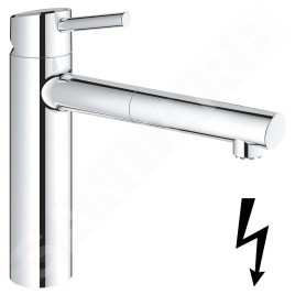Grohe Concetto - Mitigeur d’évier avec manchon de fermeture extractible, chrome 31214001