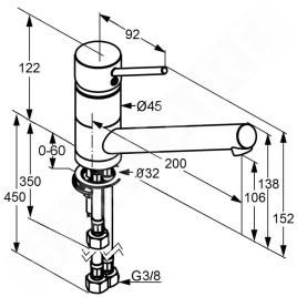 Kludi Scope - Mitigeur d’évier, chrome 339390575