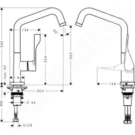 Axor Citterio - Mitigeur d’évier, aspect inox 39850800