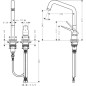 Axor Citterio M - Mitigeur d’évier à deux trous, aspect inox 34820800