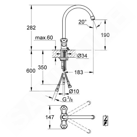 Grohe Costa - Mitigeur d’évier, chrome 31930001