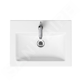 Cersanit Lara - Meuble avec lavabo, 45x59x45 cm, 2 tiroirs, noyer S801-148-DSM