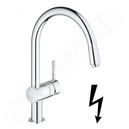 Grohe Minta - Mitigeur d’évier avec manchon de fermeture extractible, chrome 32511000